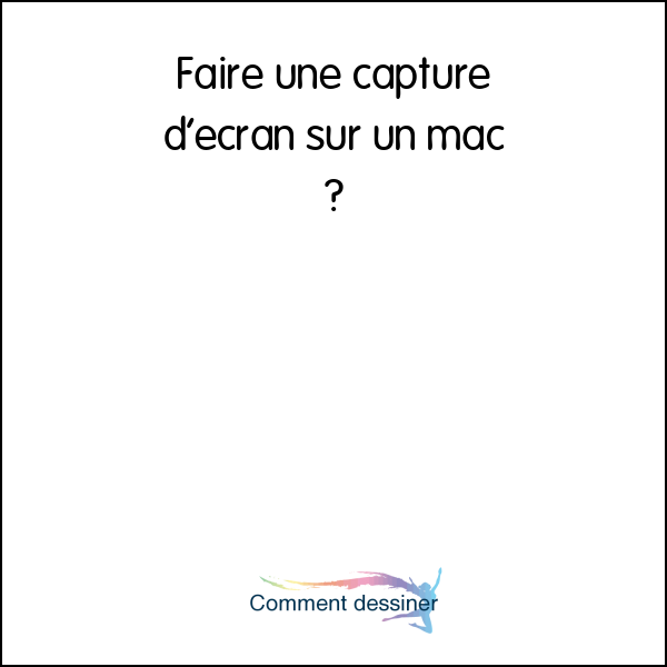 Faire une capture d’écran sur un mac